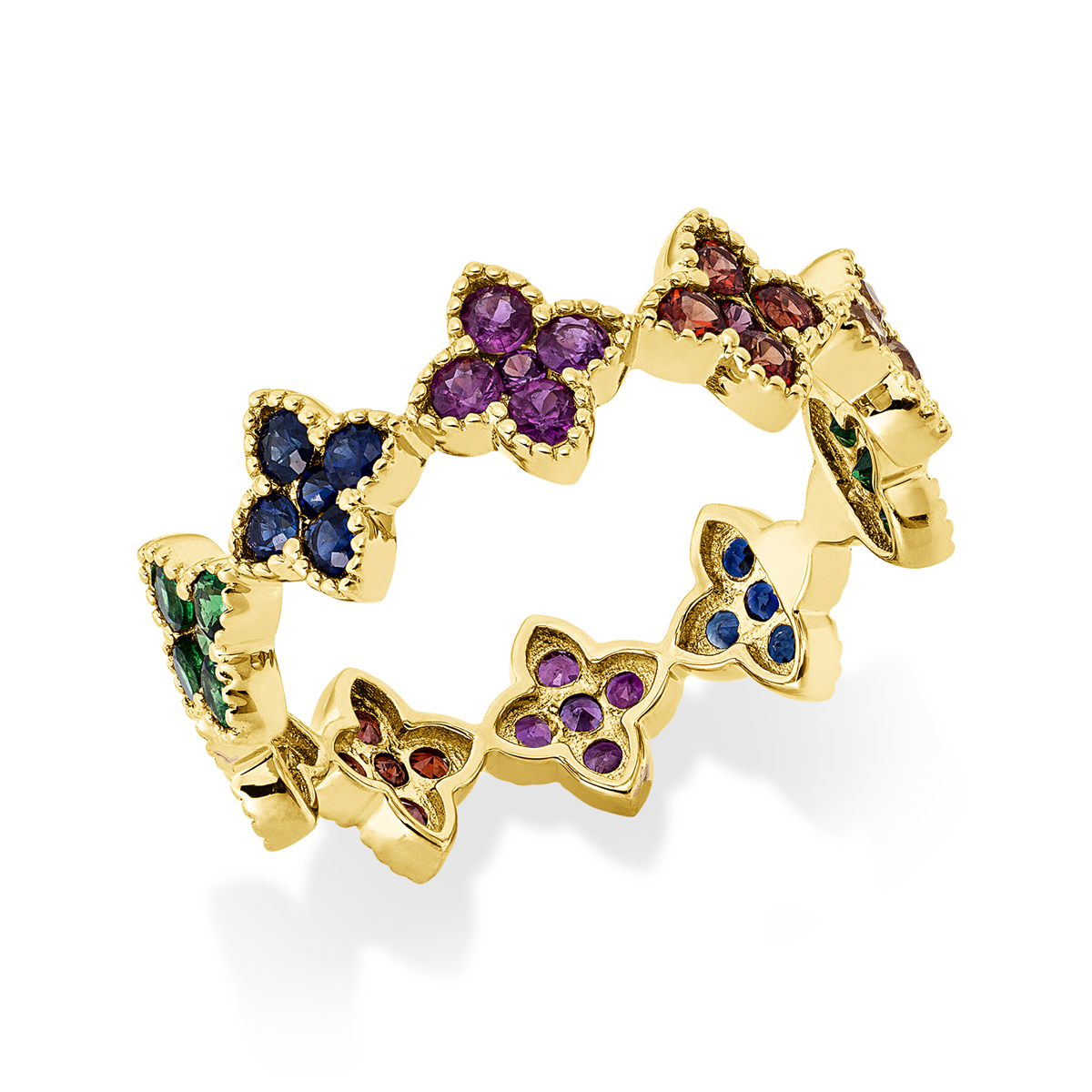 Klassieke ring met gekleurde steen - 1HL62