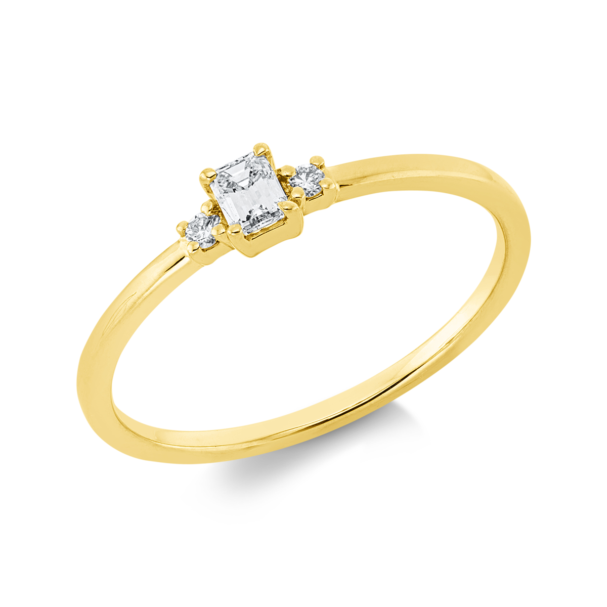 solitaire with accent stones ring - 1HM98