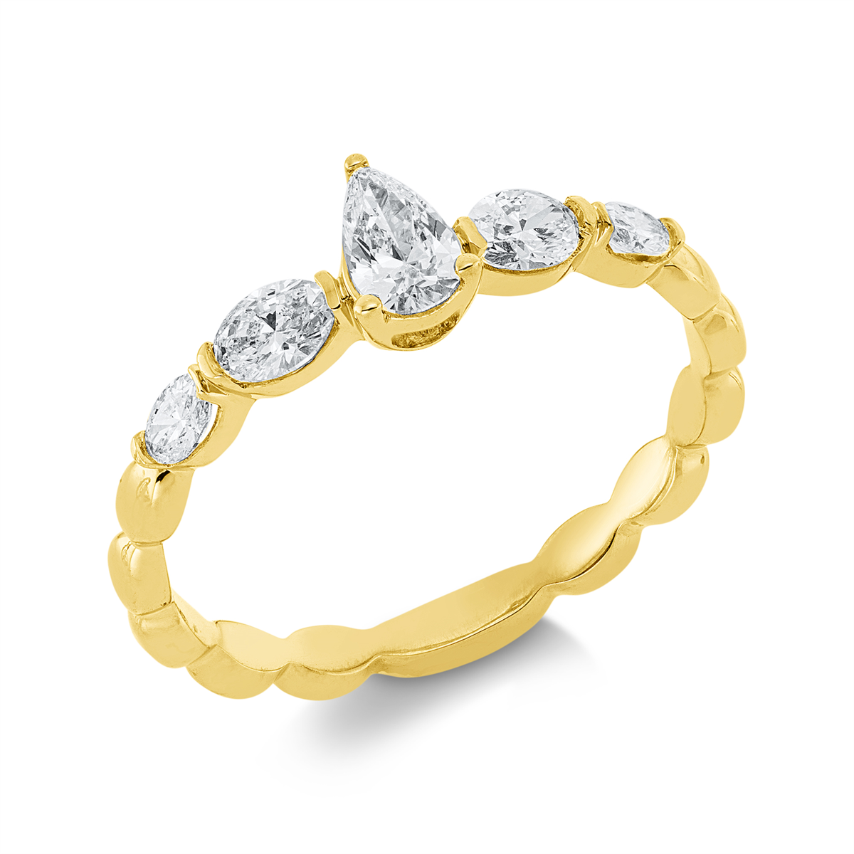 oval solitaire ring in yellow gold