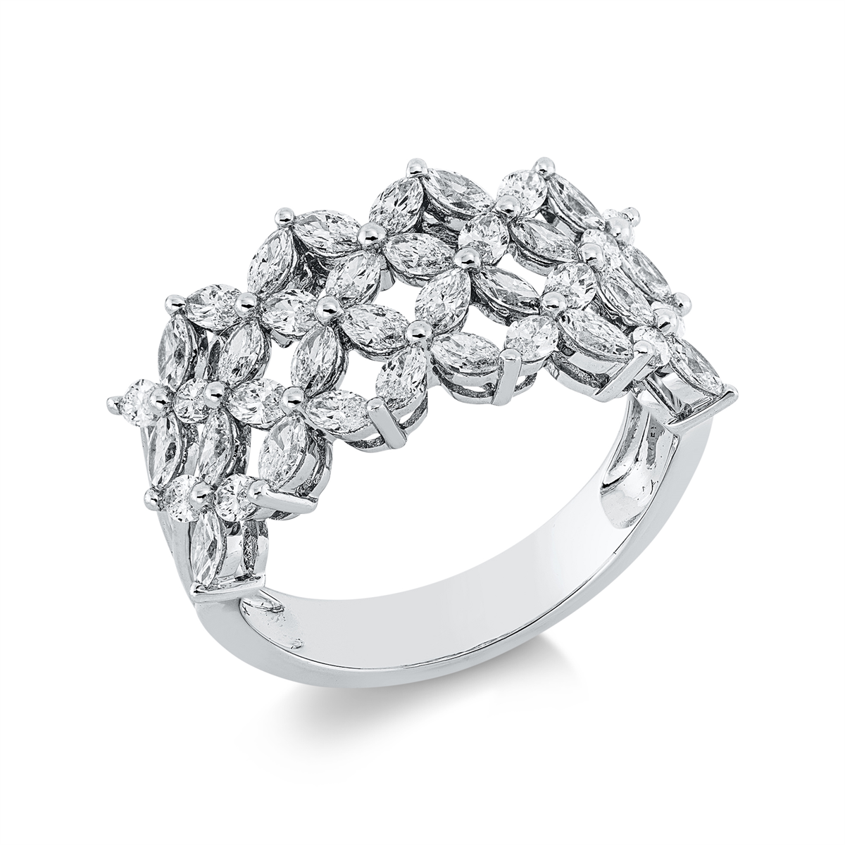 marquise exclusive ring in white gold
