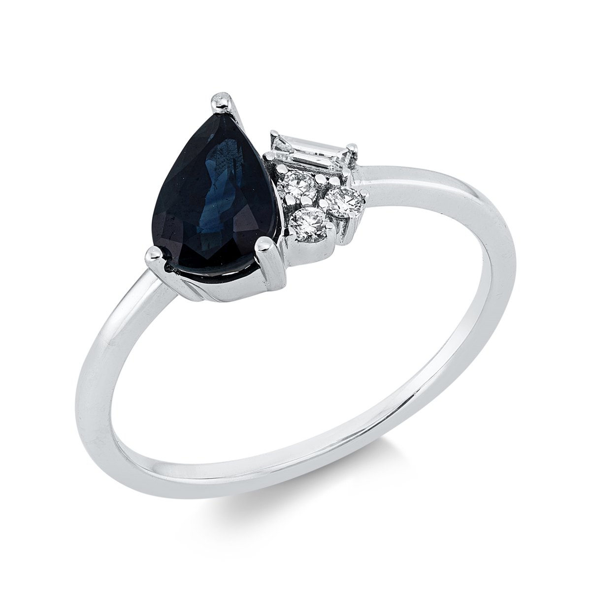 gekleurde steen klassieke ring - 1HT14