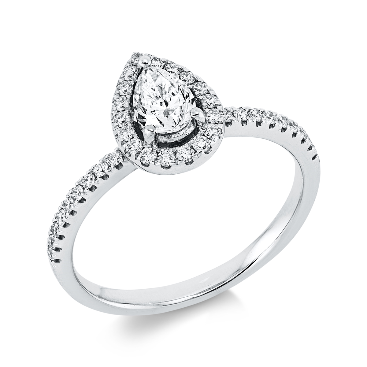 solitaire with accent stones ring - 1HW16