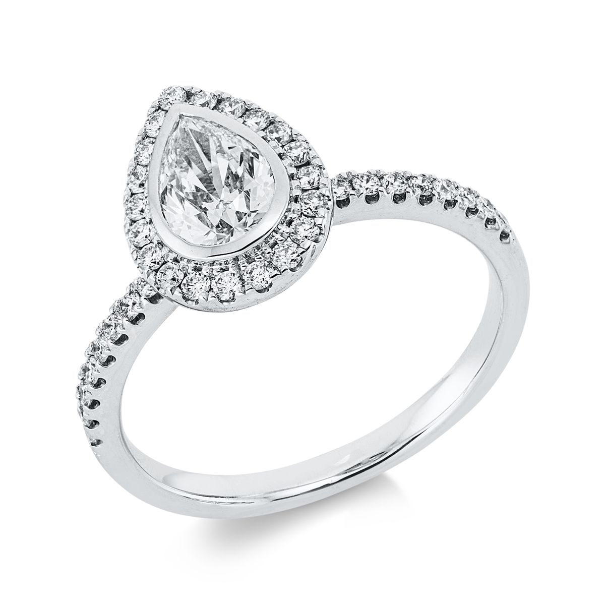 solitaire with accent stones ring - 1HW23