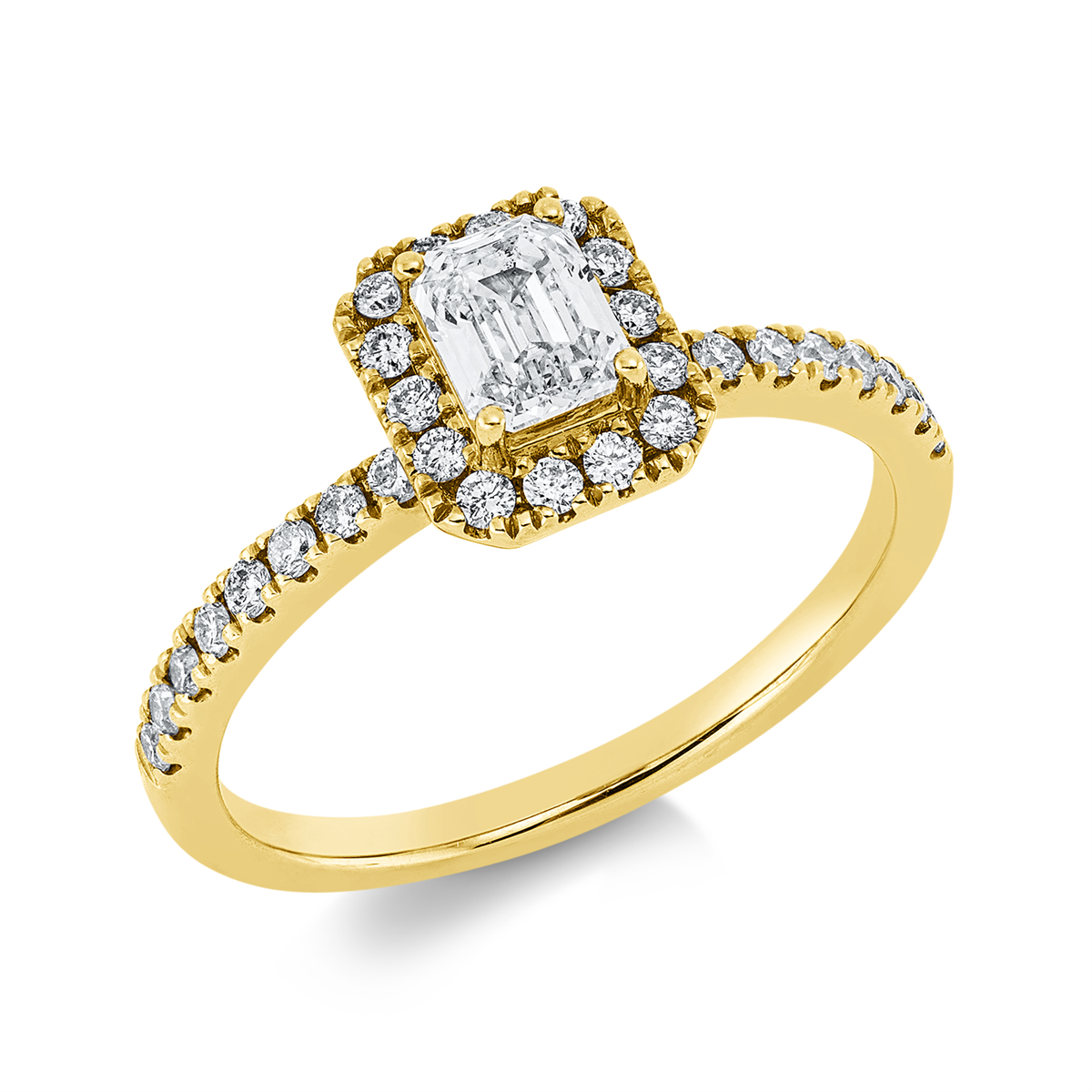 solitaire with accent stones ring - 1HW43