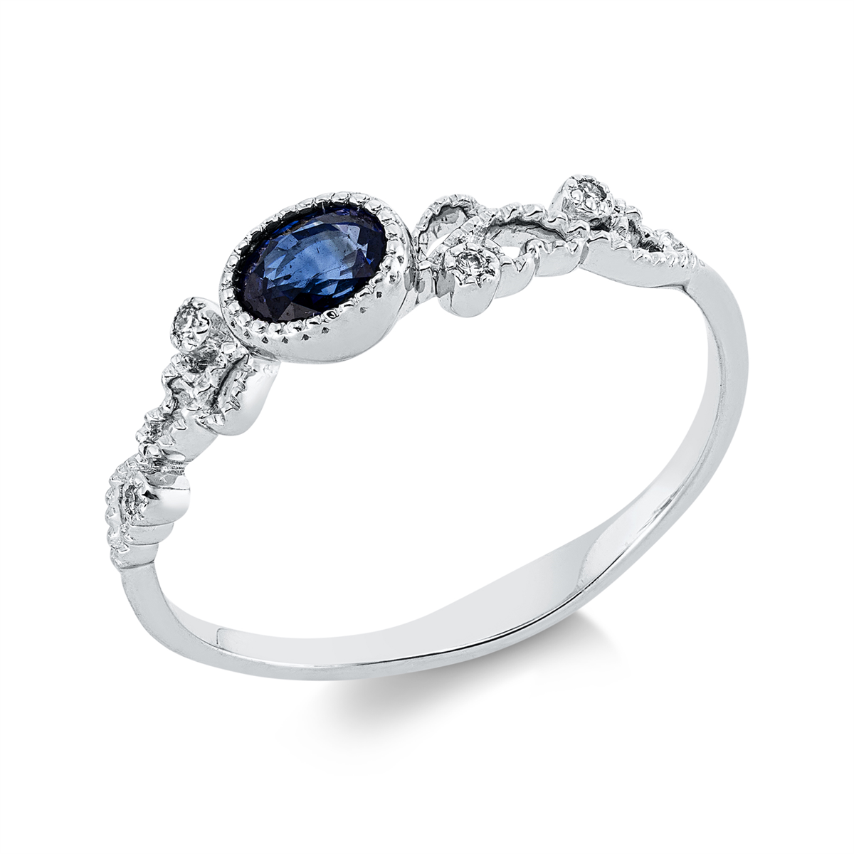 gekleurde steen klassieke ring - 1HX39