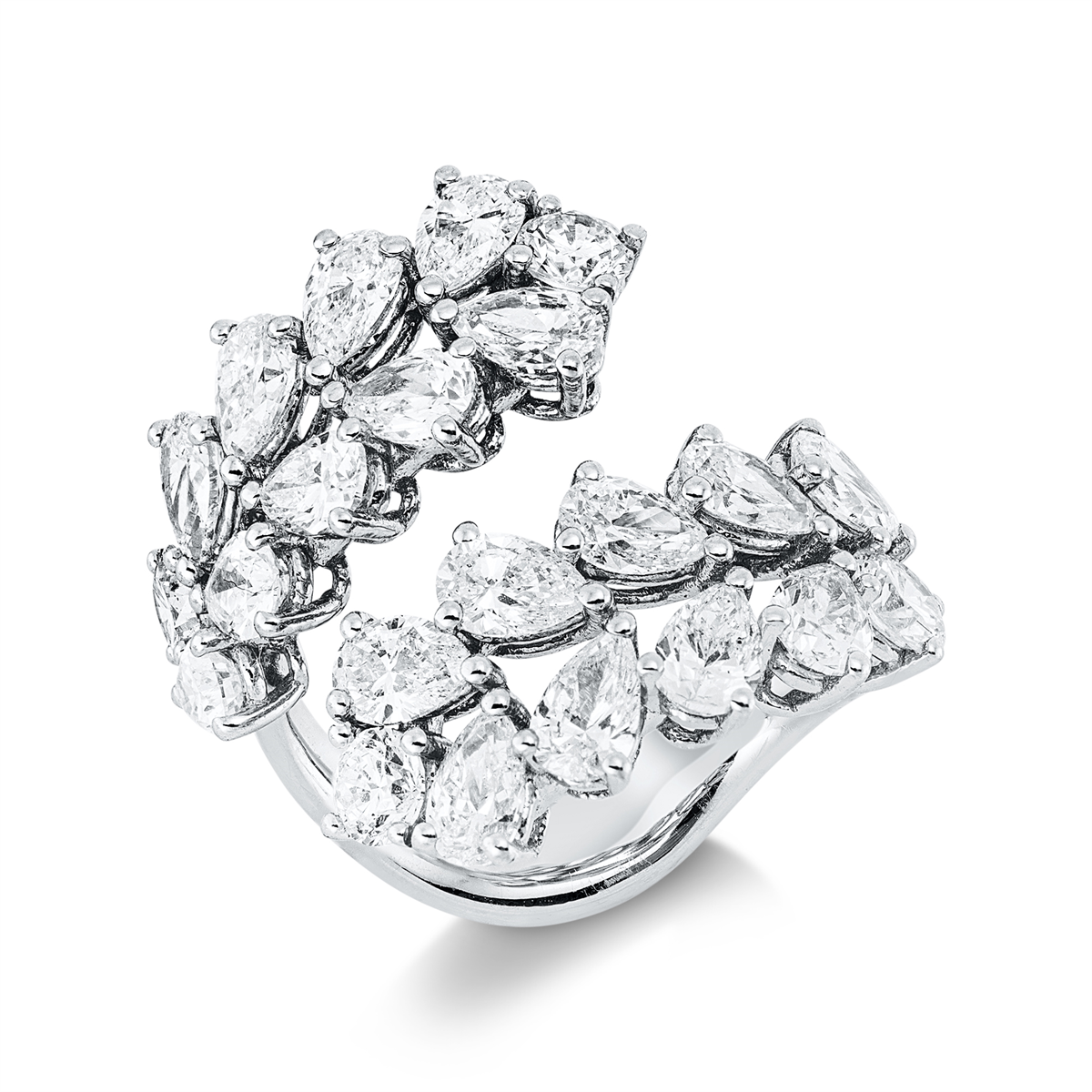 diamond full cut exclusive ring in white gold