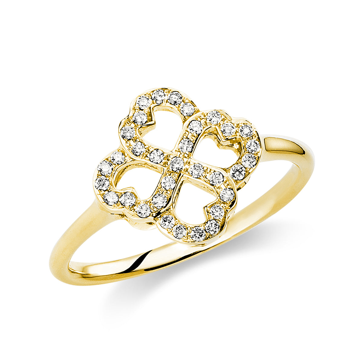 diamond full cut multi-stone ring in yellow gold