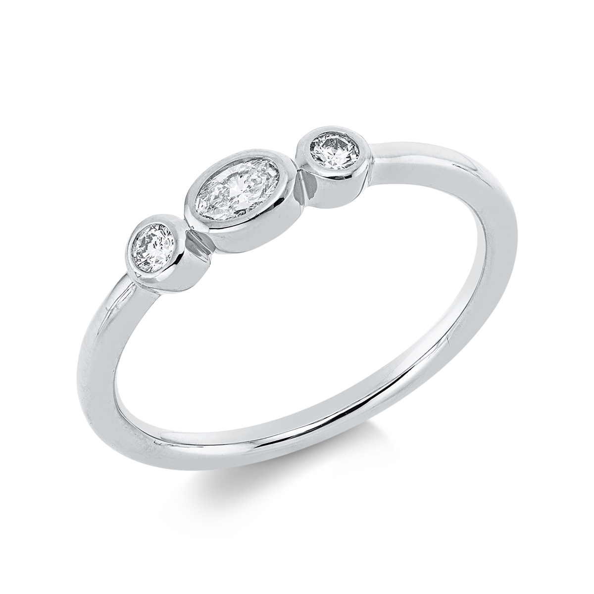 solitaire with accent stones ring - 1IB88