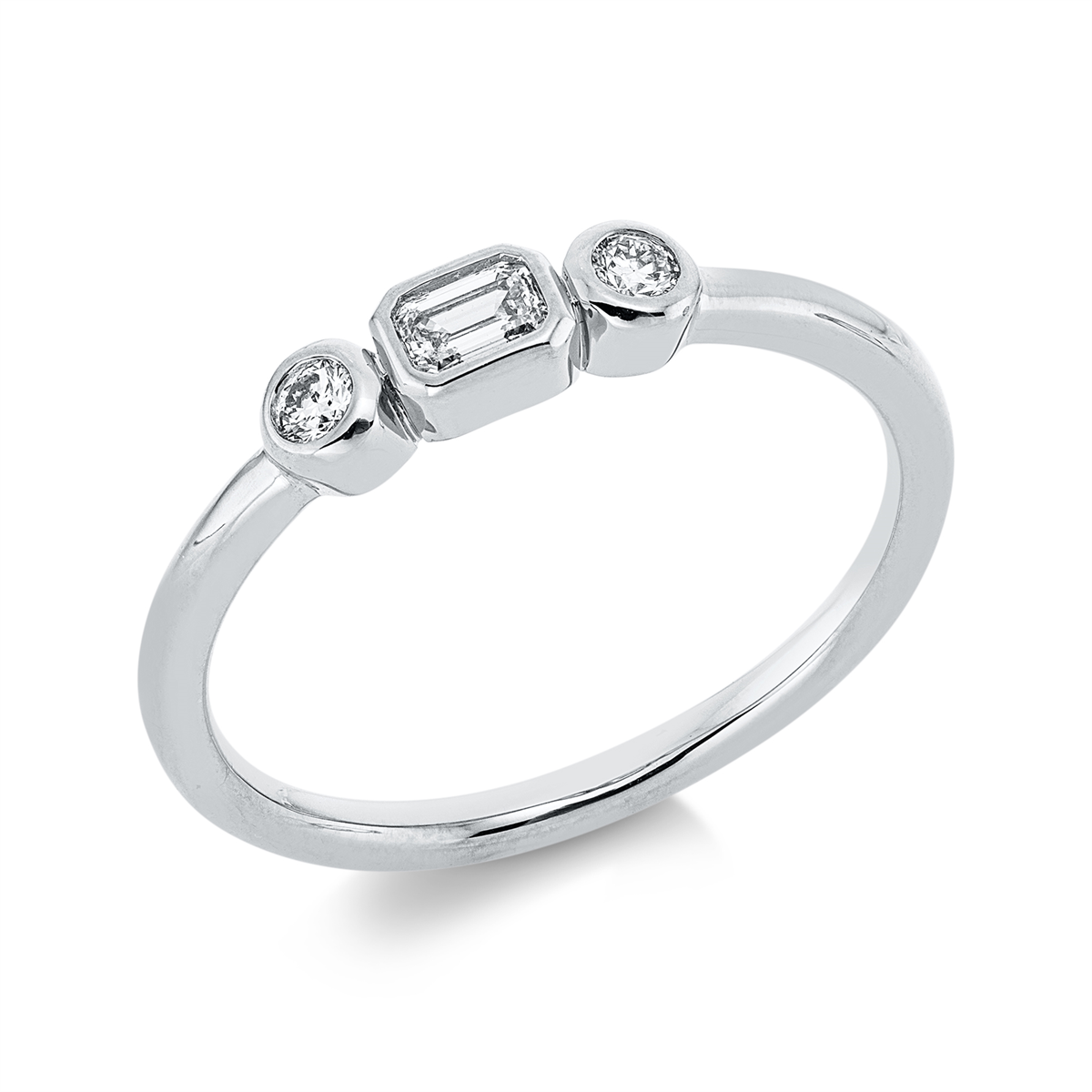 solitaire with accent stones ring - 1IB89