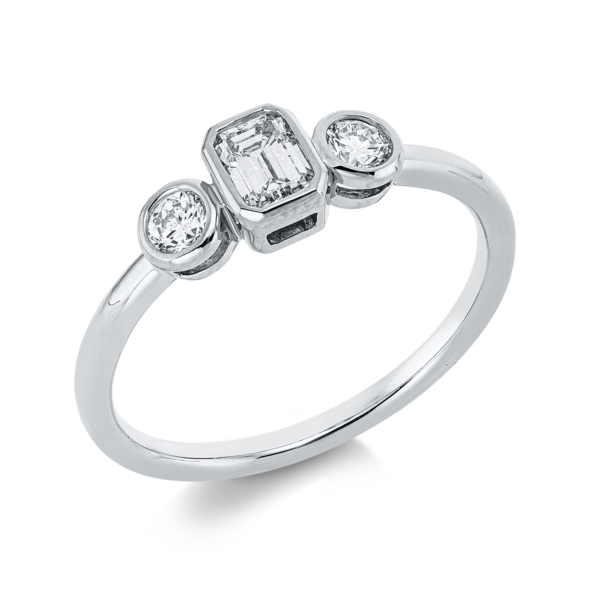 solitaire with accent stones ring - 1IB91