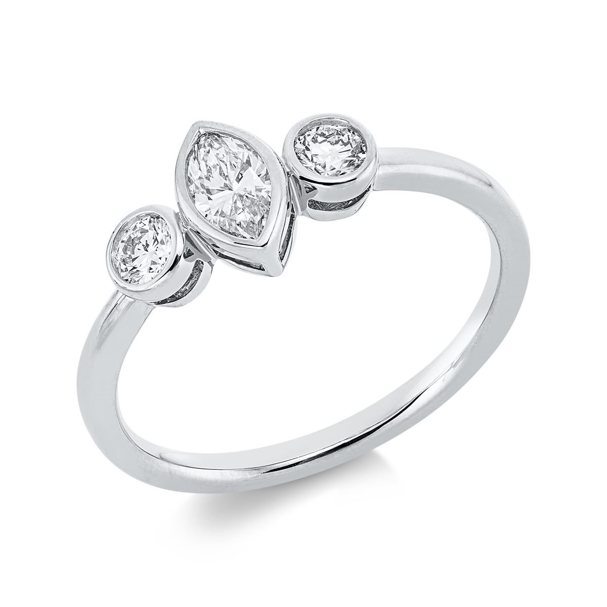 solitaire with accent stones ring - 1IB94