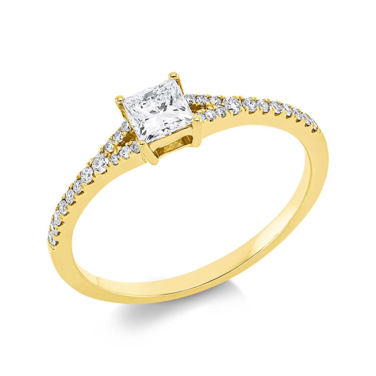 solitaire with accent stones ring - 1ID37