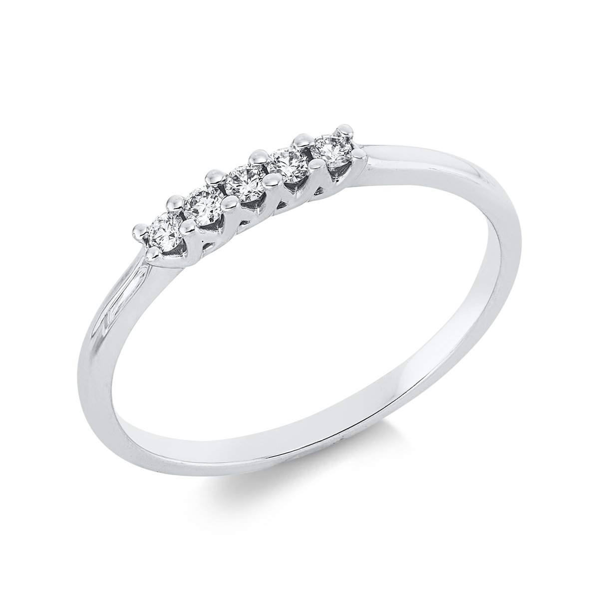 diamond full cut modern woman ring in white gold