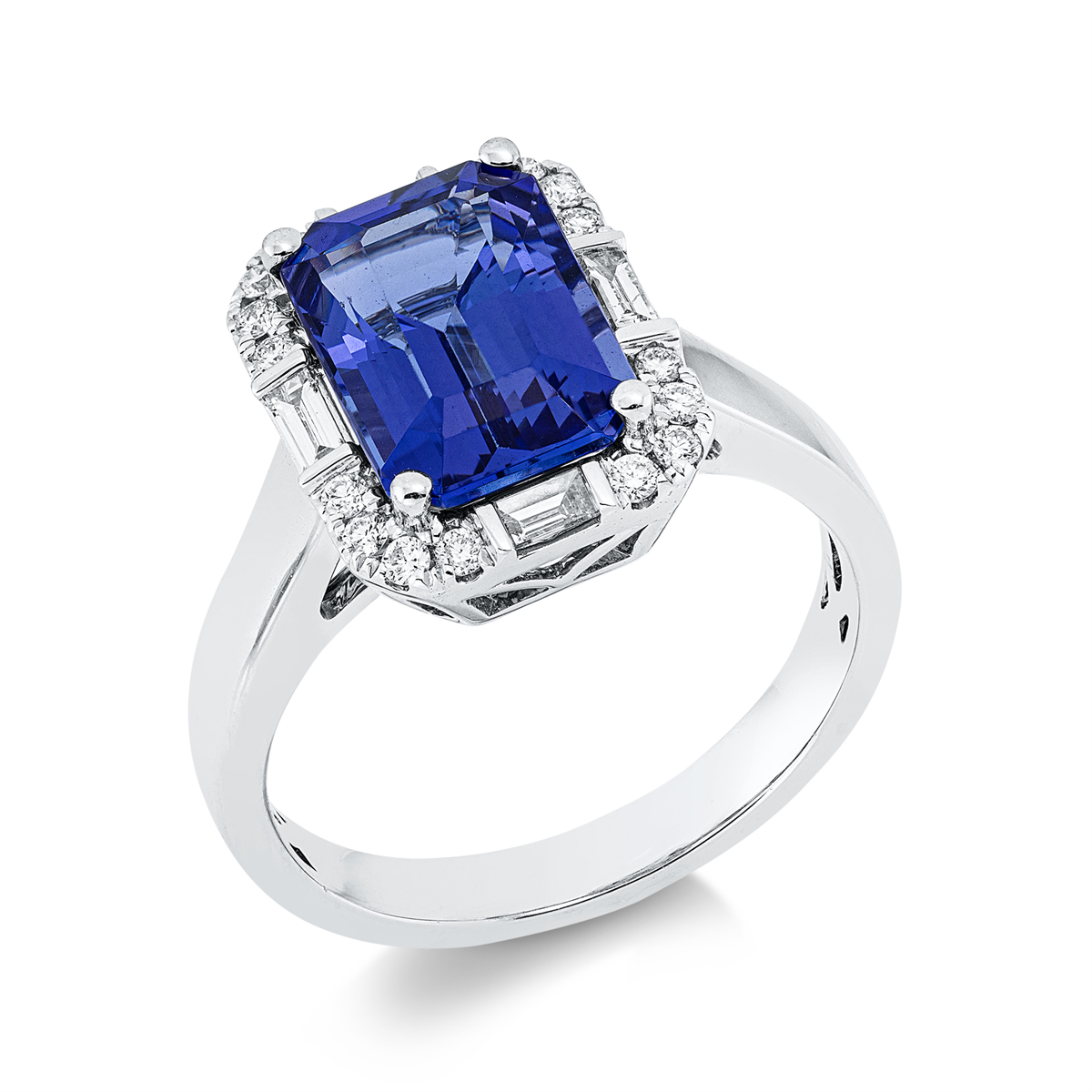 gekleurde steen klassieke ring - 1II06