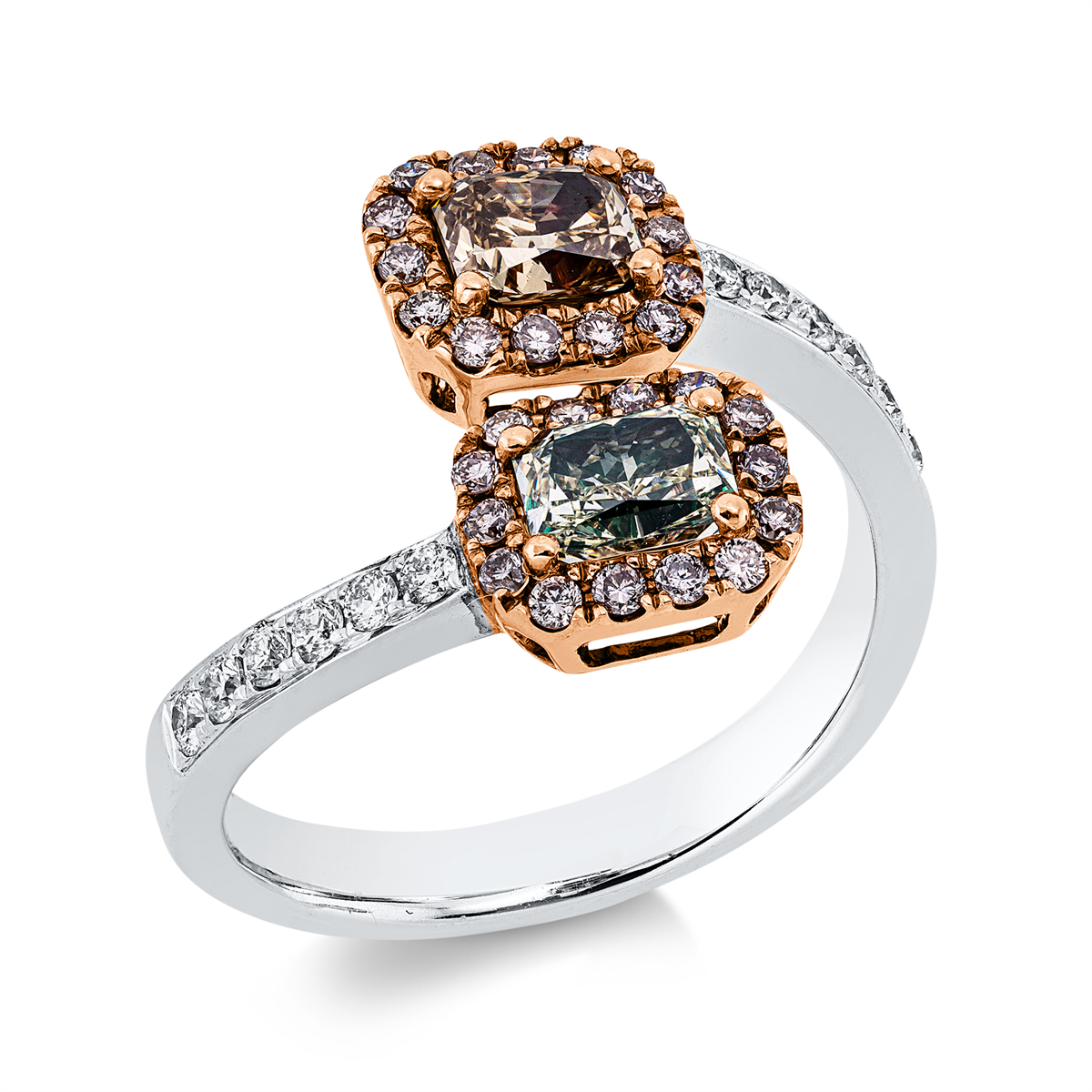 ring met gekleurde diamant - 1II09