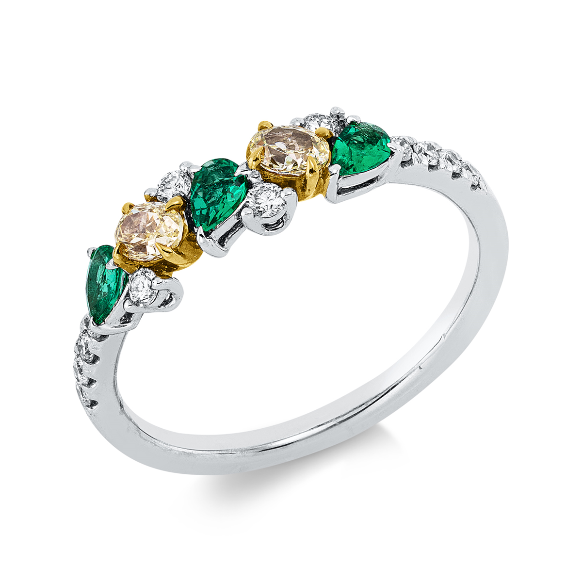 gekleurde steen klassieke ring - 1II95