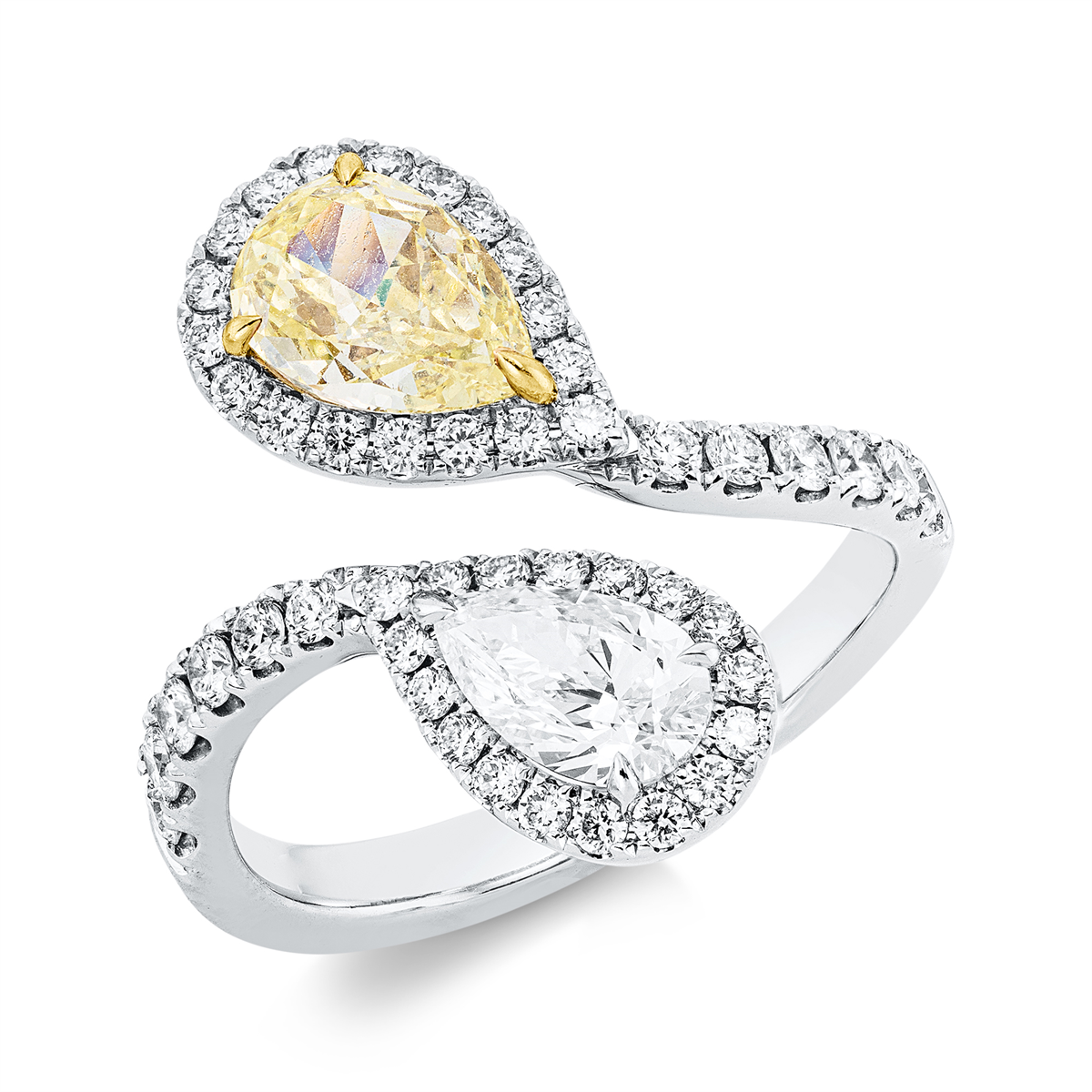 ring met gekleurde diamant - 1IJ63