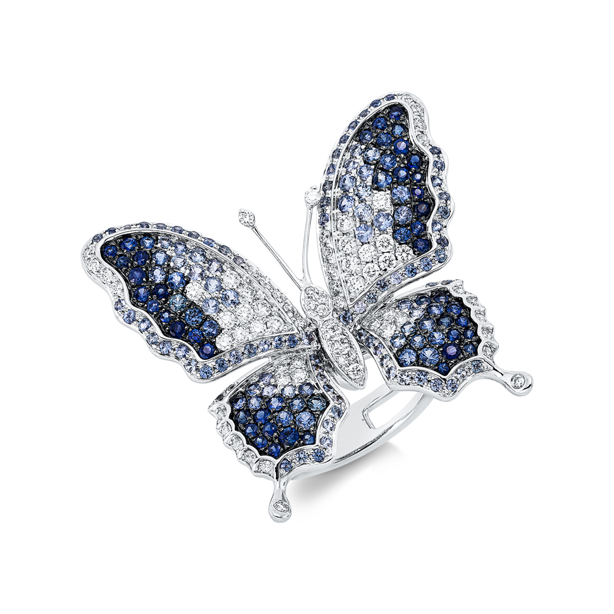 gekleurde steen klassieke ring - 1IK80