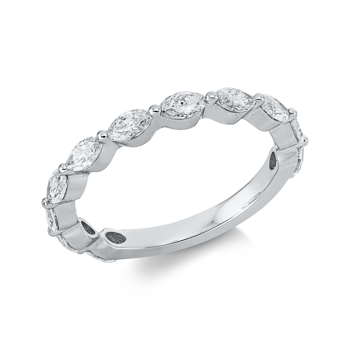marquise modern woman ring in white gold