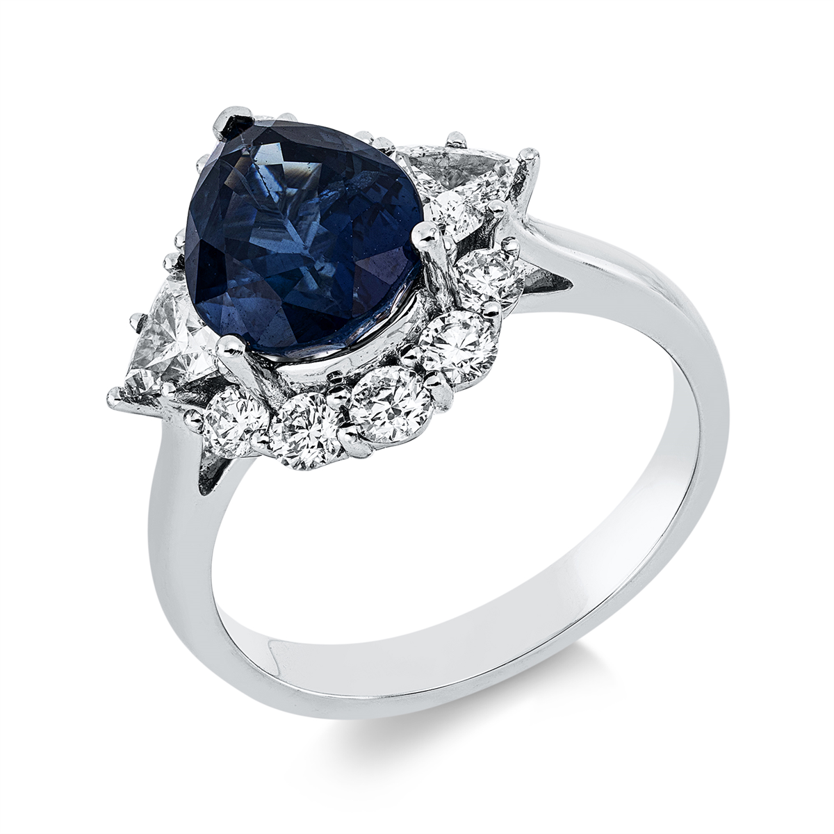 gekleurde steen klassieke ring - 1IL99