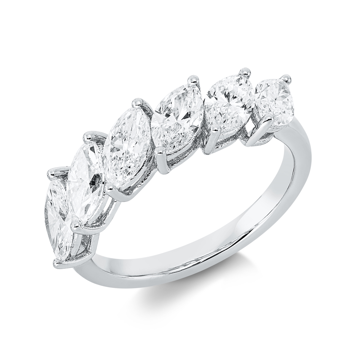 marquise exclusive ring in white gold