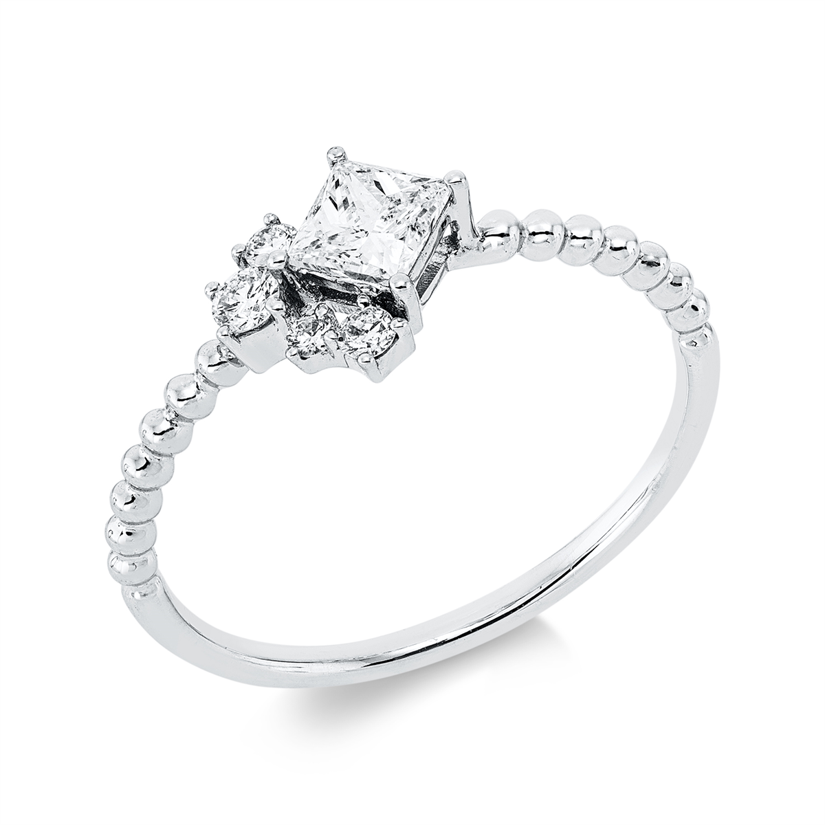solitaire with accent stones ring - 1IP52
