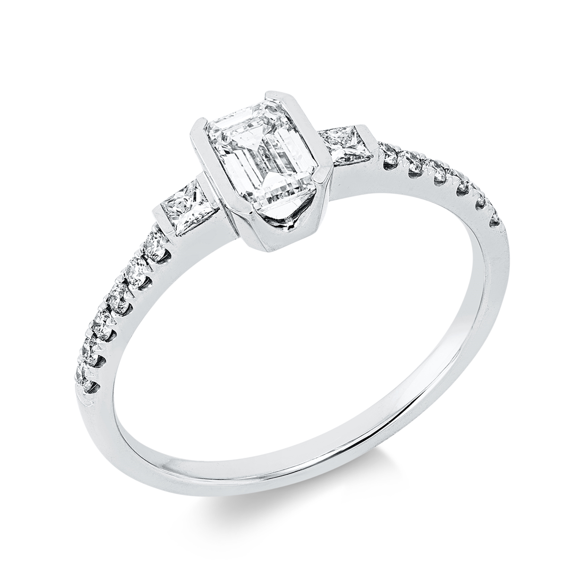 solitaire with accent stones ring - 1IP54