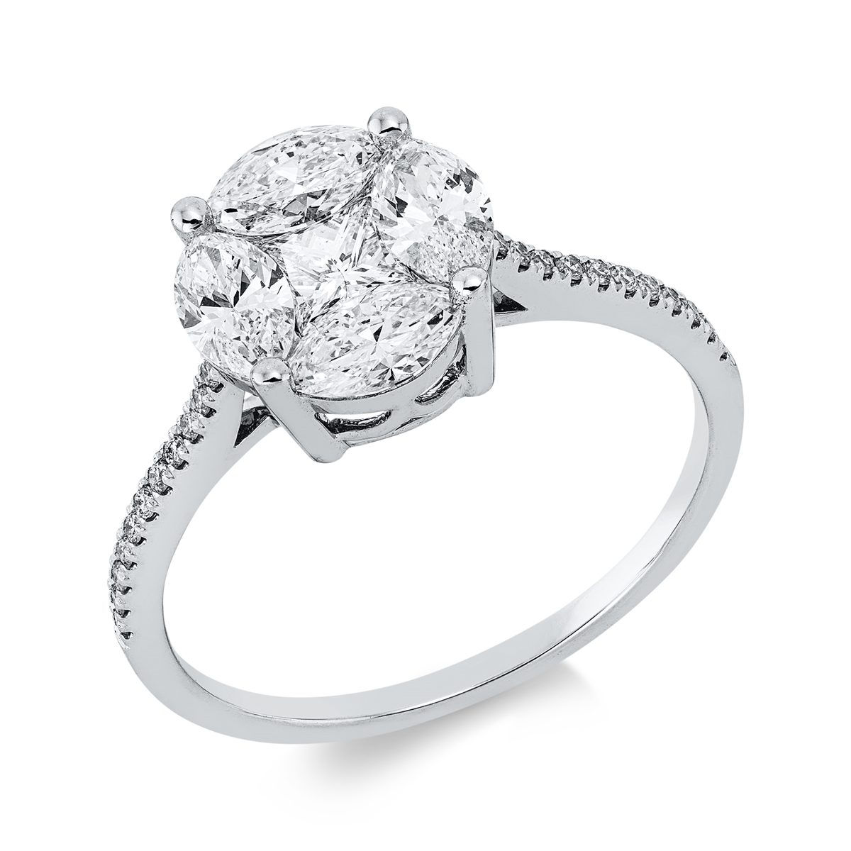 baguette illusion ring - 1IR18