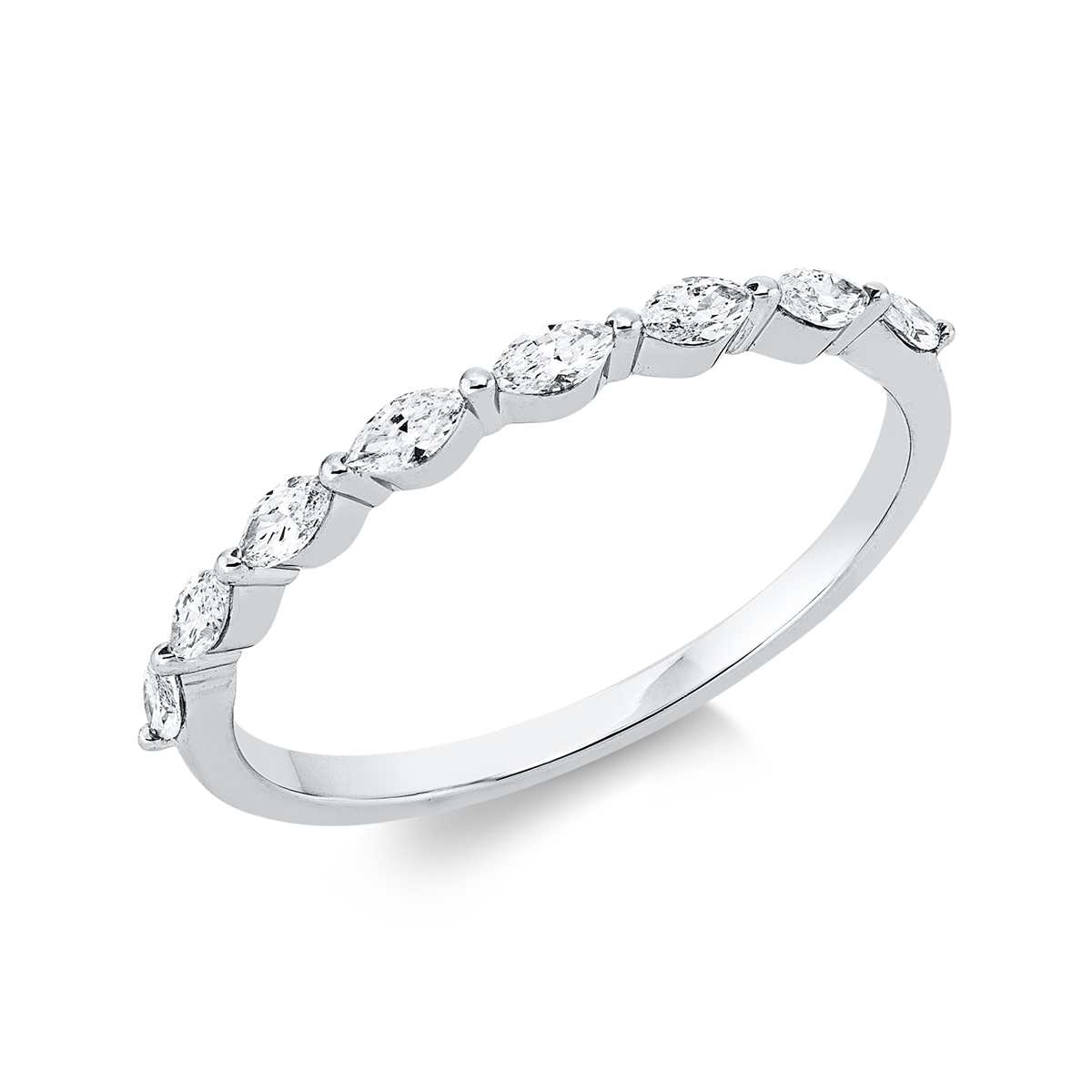marquise modern woman ring in white gold