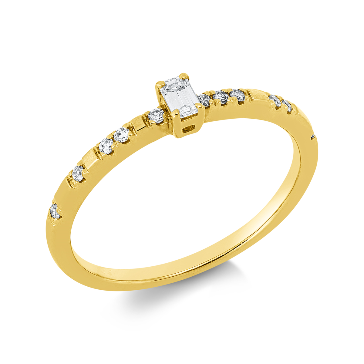 solitaire with accent stones ring - 1IX73