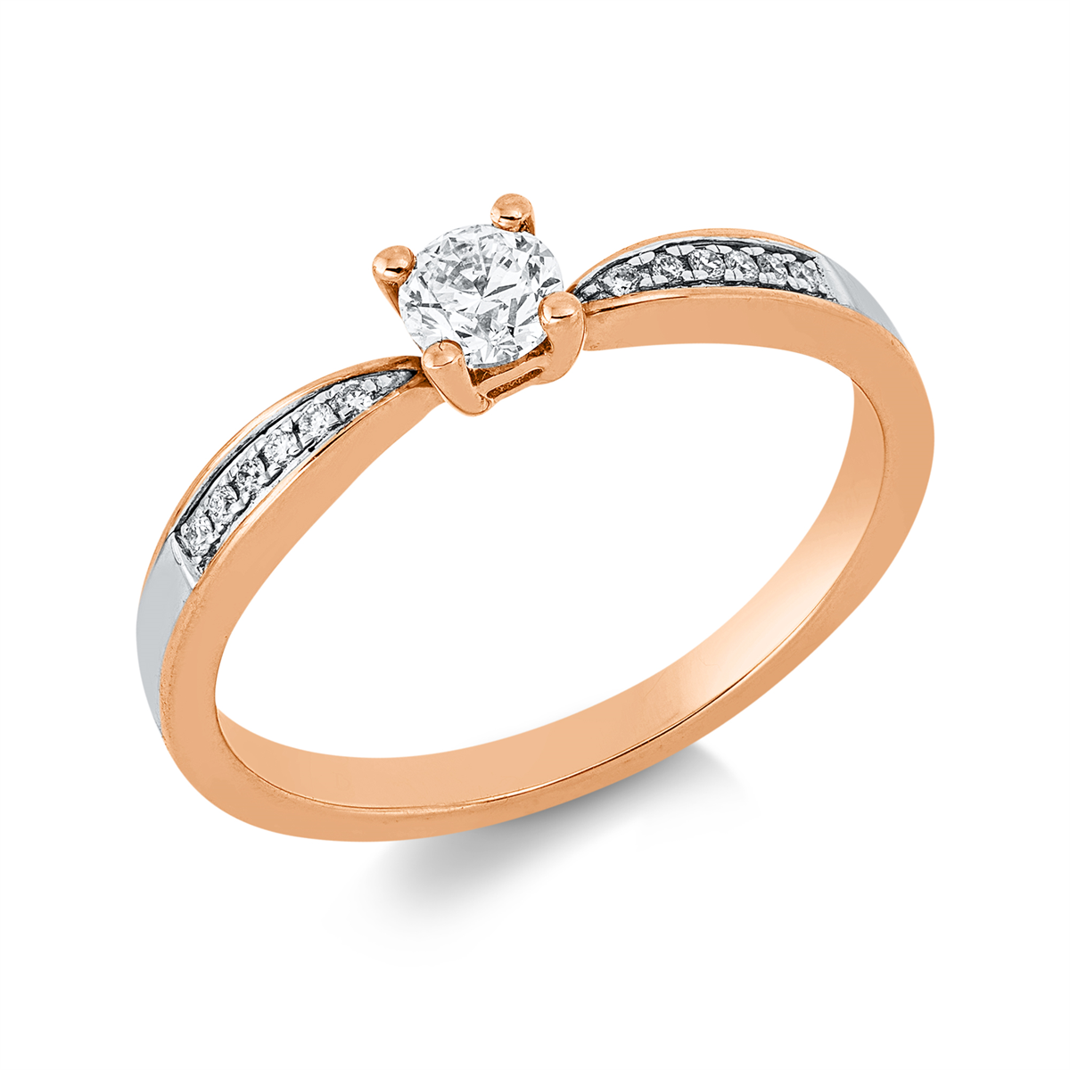 solitaire with accent stones ring - 1IZ80