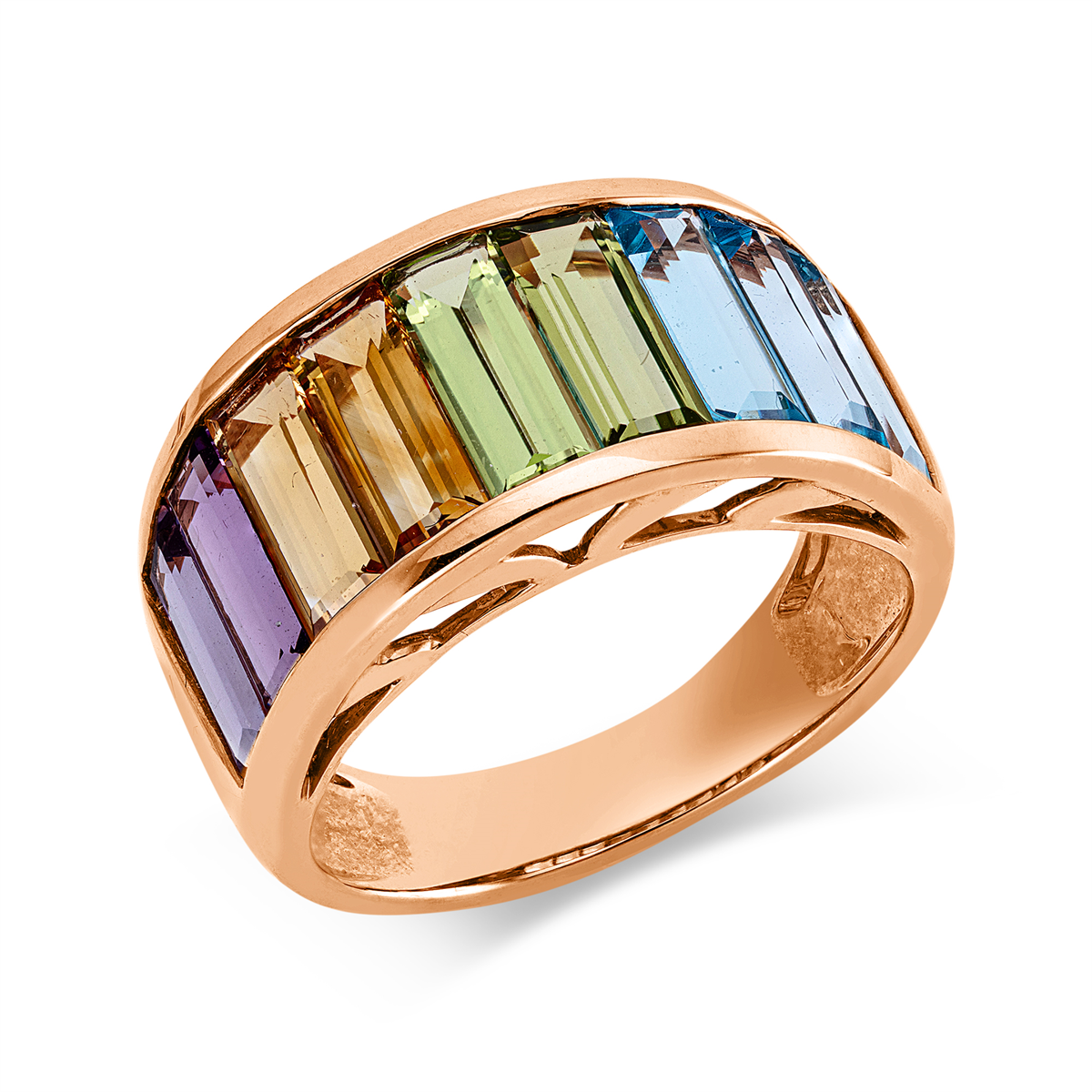 colored stone fashion ring - 1JA99