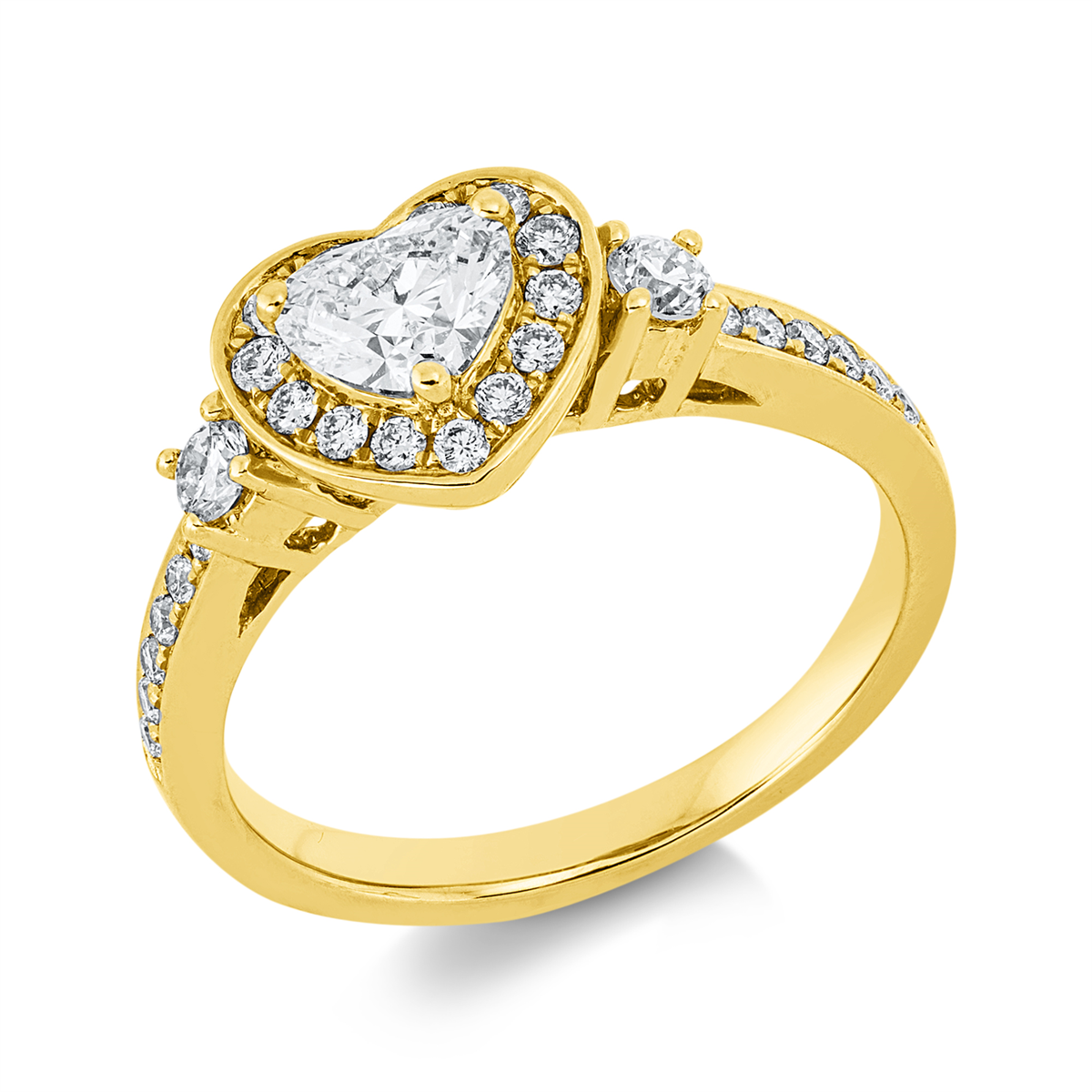 solitaire with accent stones ring - 1JD04