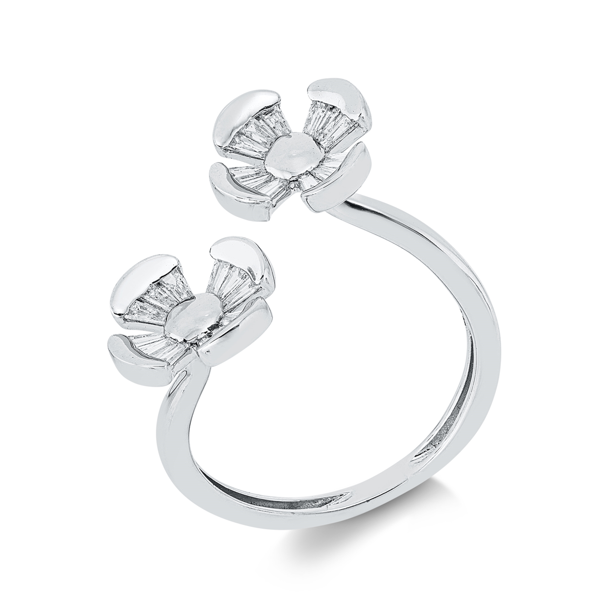 taper modern woman ring in white gold