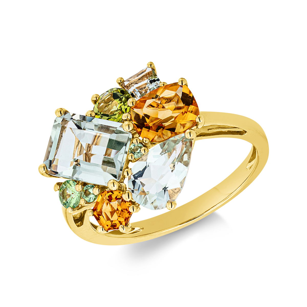 colored stone fashion ring - 1JI57