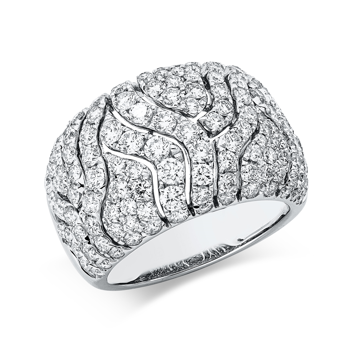 diamond full cut exclusive ring in white gold