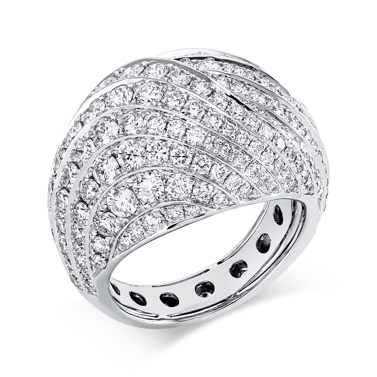 diamond full cut exclusive ring in white gold