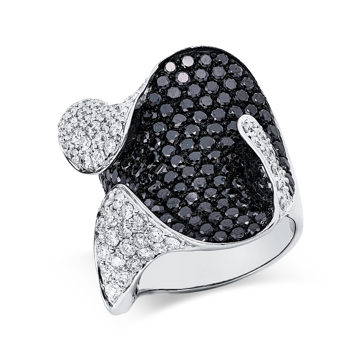 diamond full cut fancy colored diamond ring in white gold