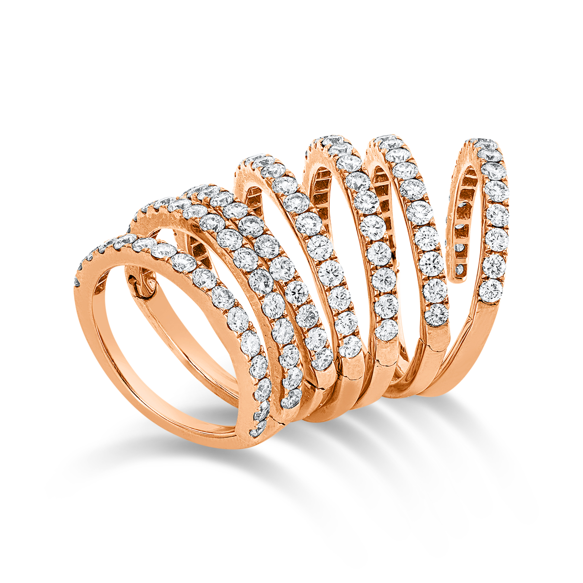 diamond full cut exclusive ring in red gold