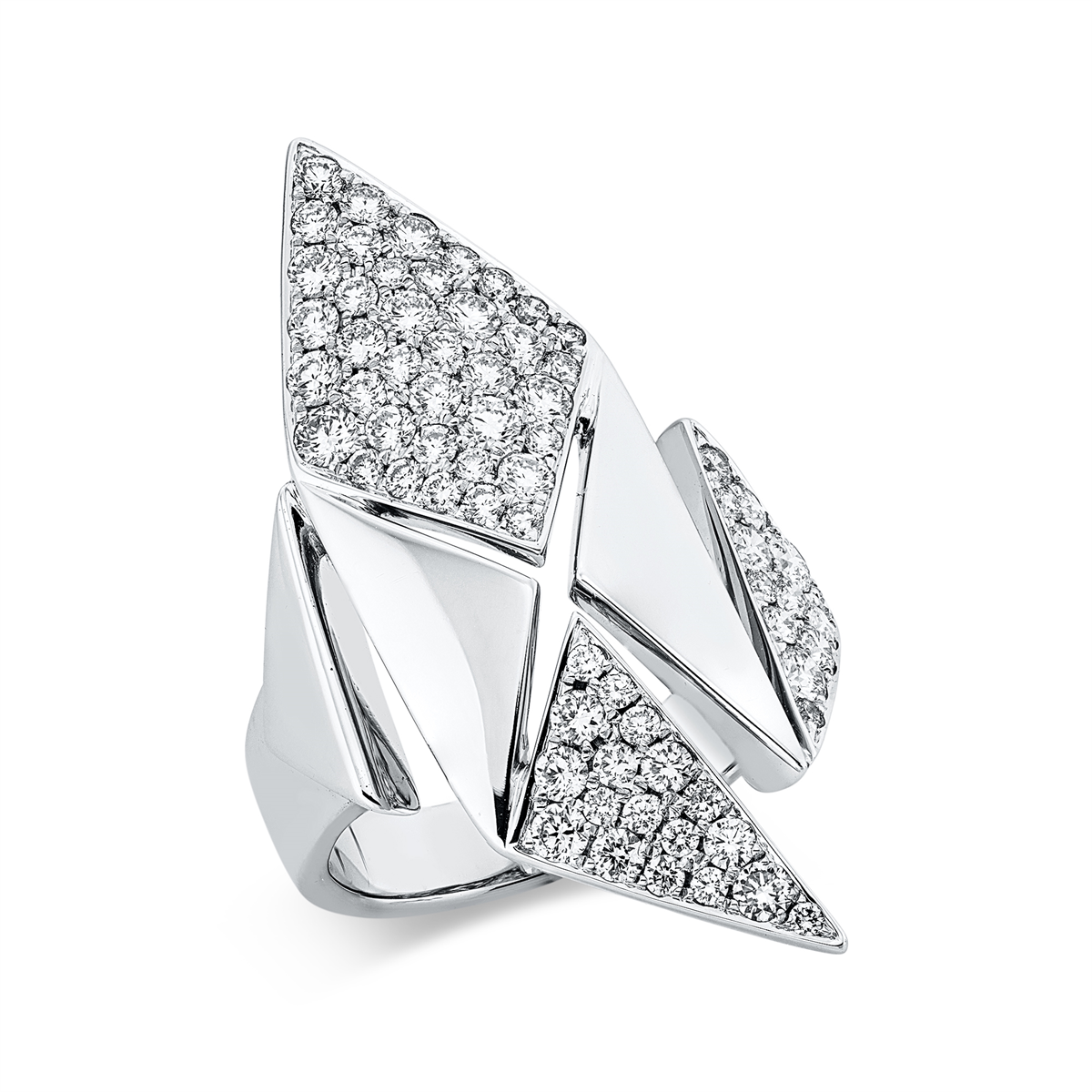 diamond full cut exclusive ring in white gold