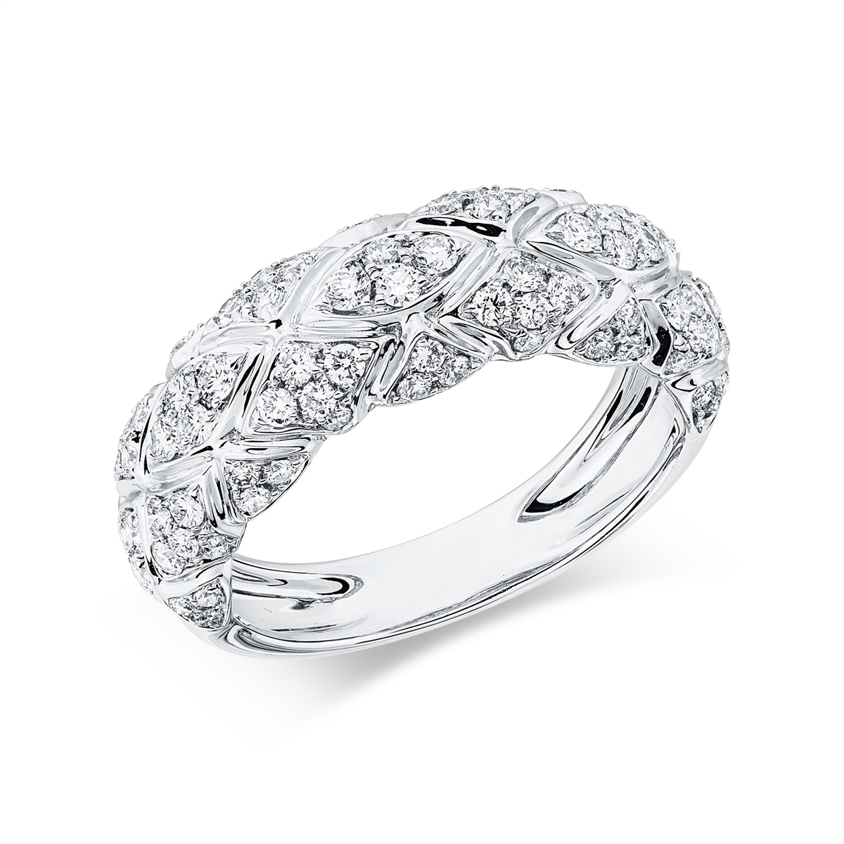 diamond full cut exclusive ring in white gold