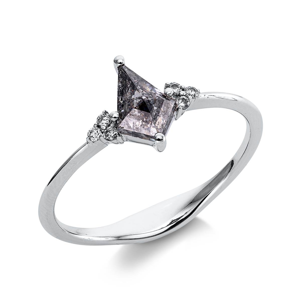 diamond full cut fancy colored diamond ring in white gold