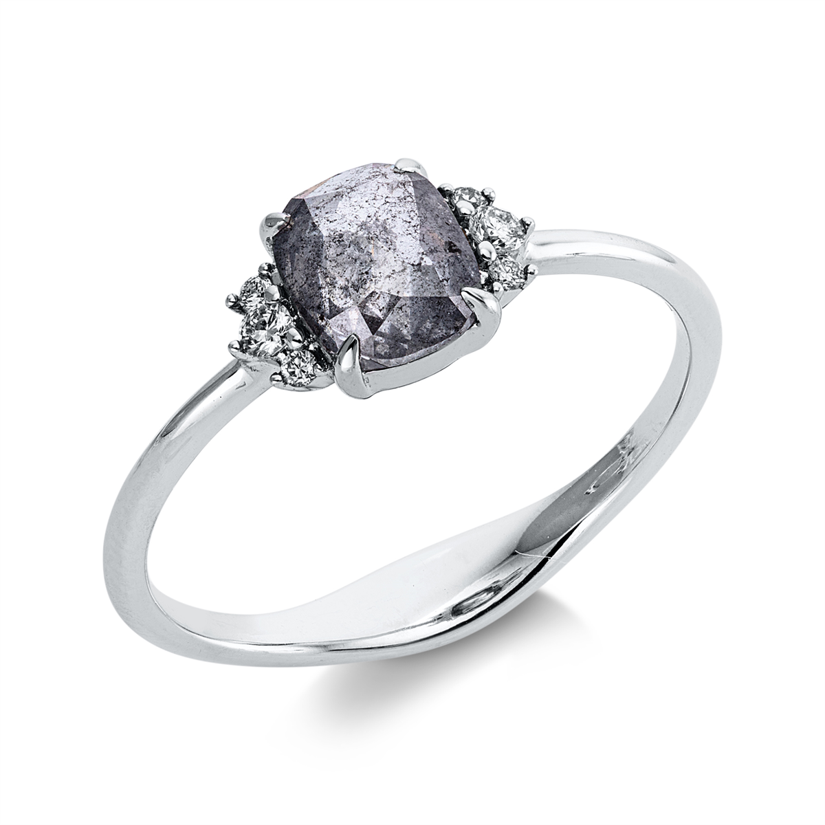 diamond full cut fancy colored diamond ring in white gold