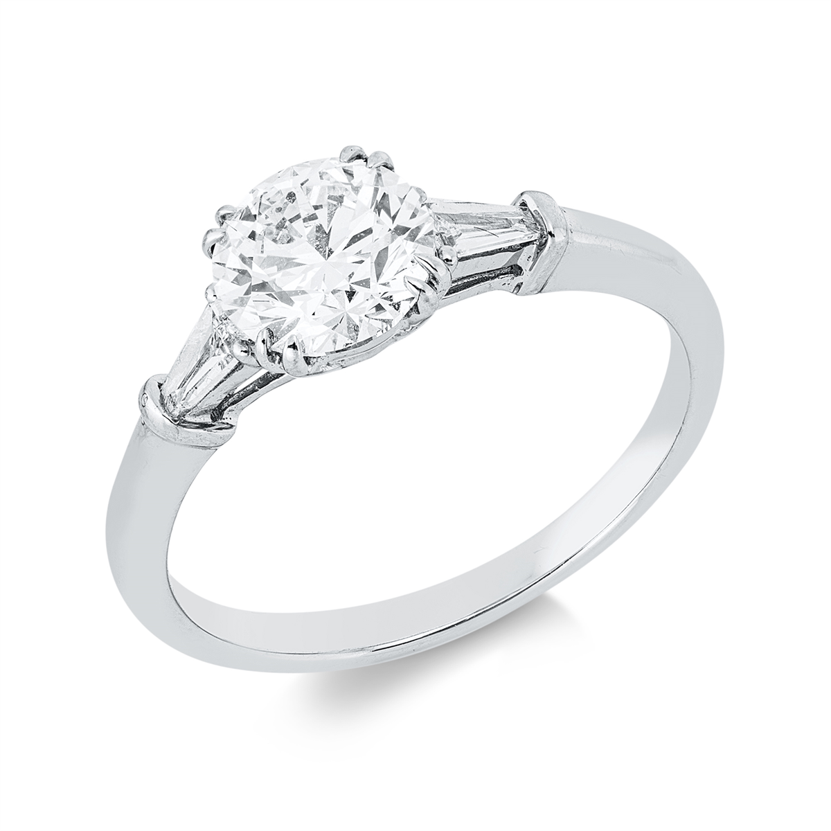 solitaire with accent stones ring - 1JK19