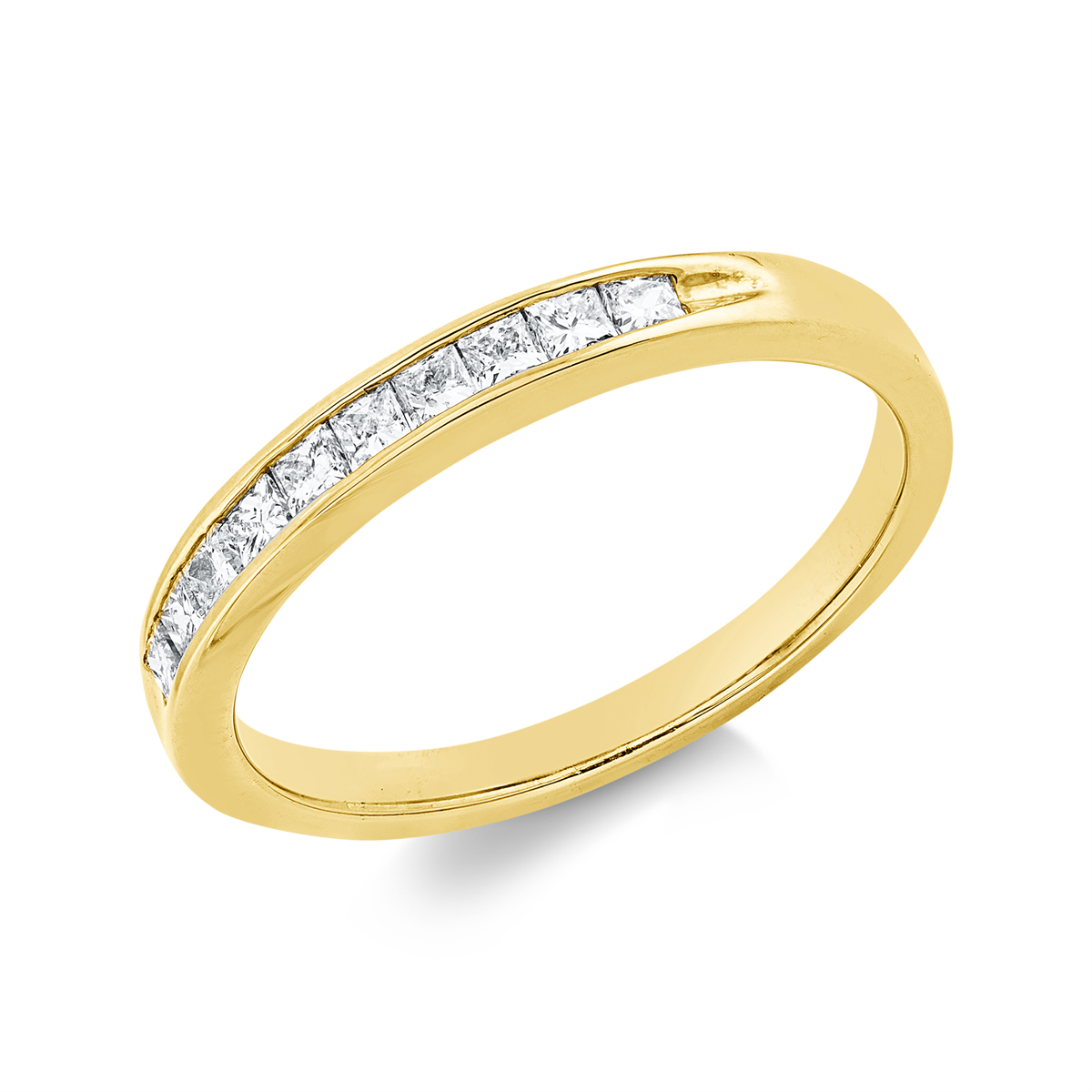 princess eternity half ring in yellow gold