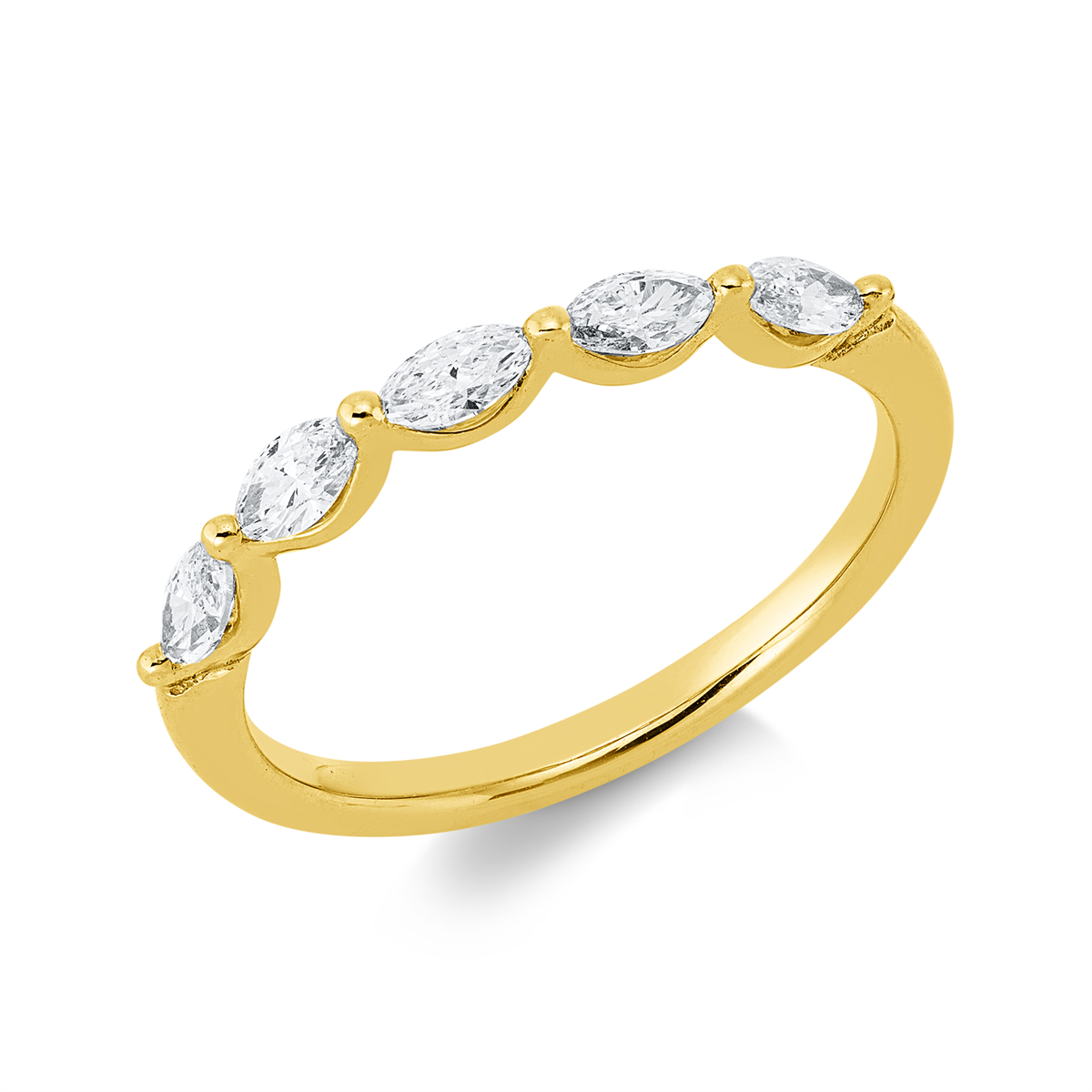 marquise modern woman ring in yellow gold