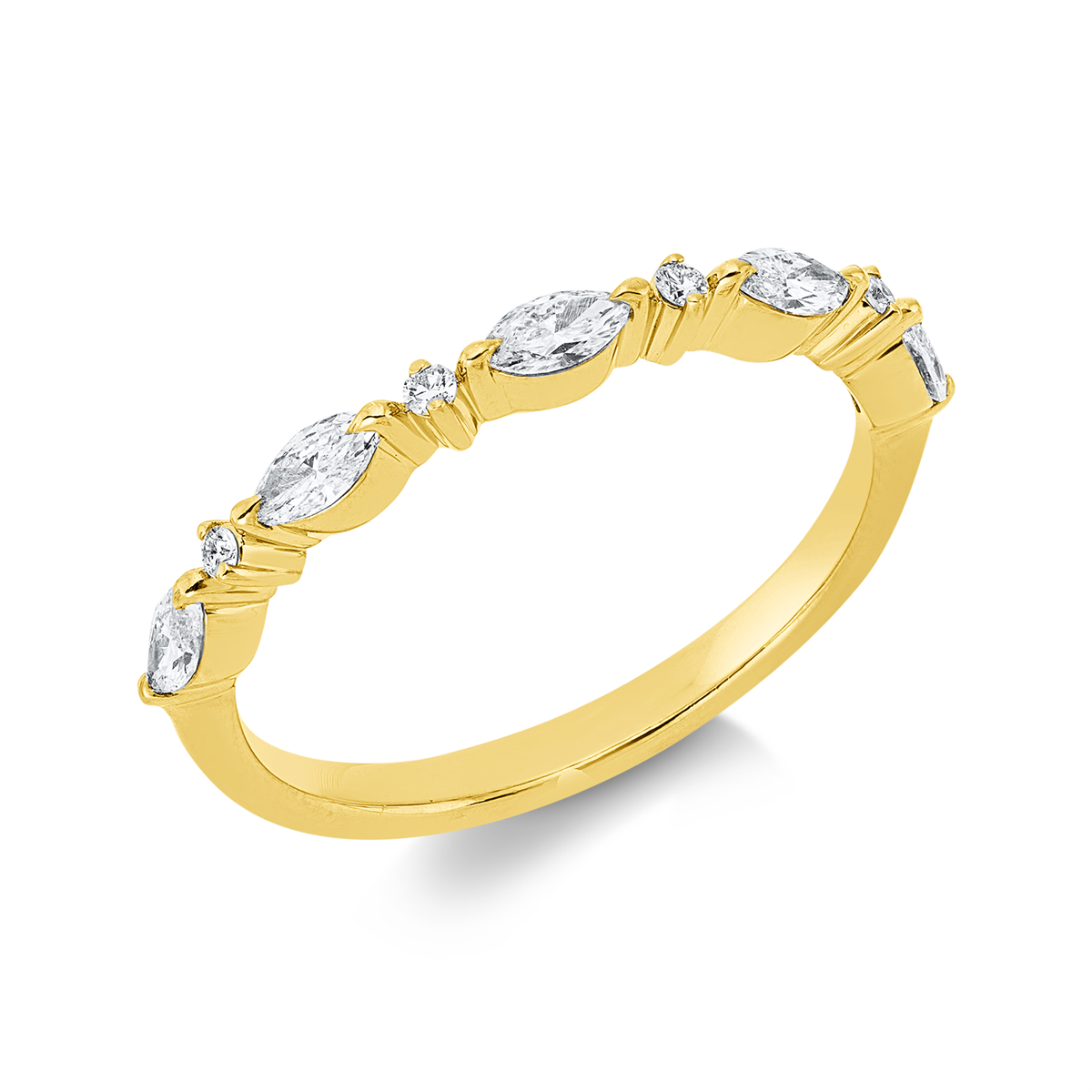 fantasy-cut modern woman ring in yellow gold
