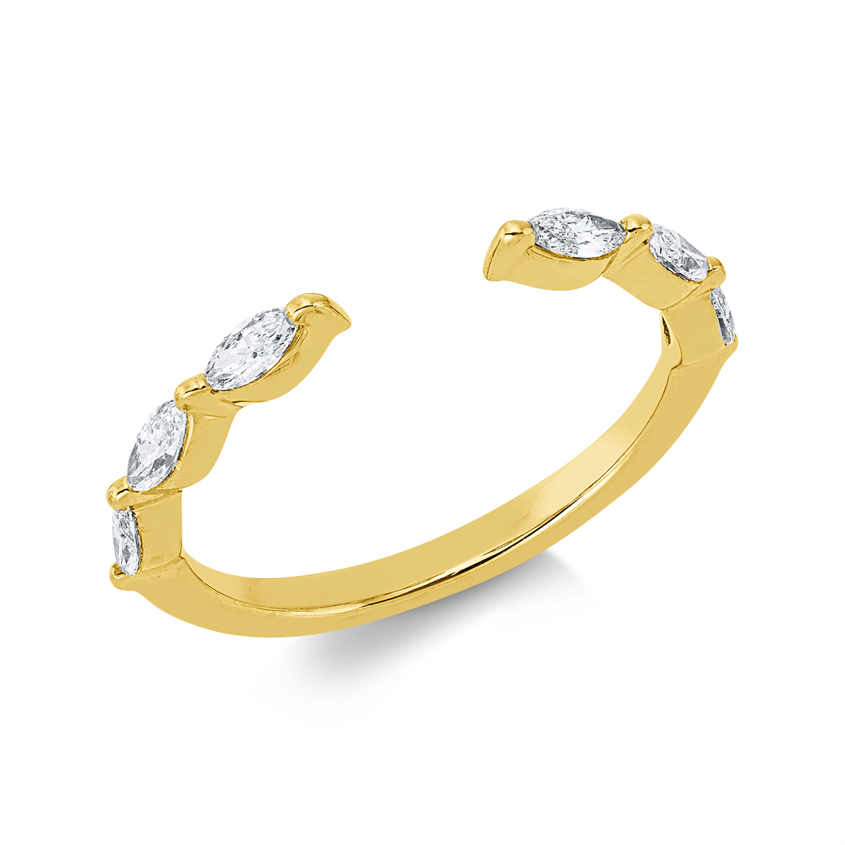 marquise modern woman ring in yellow gold