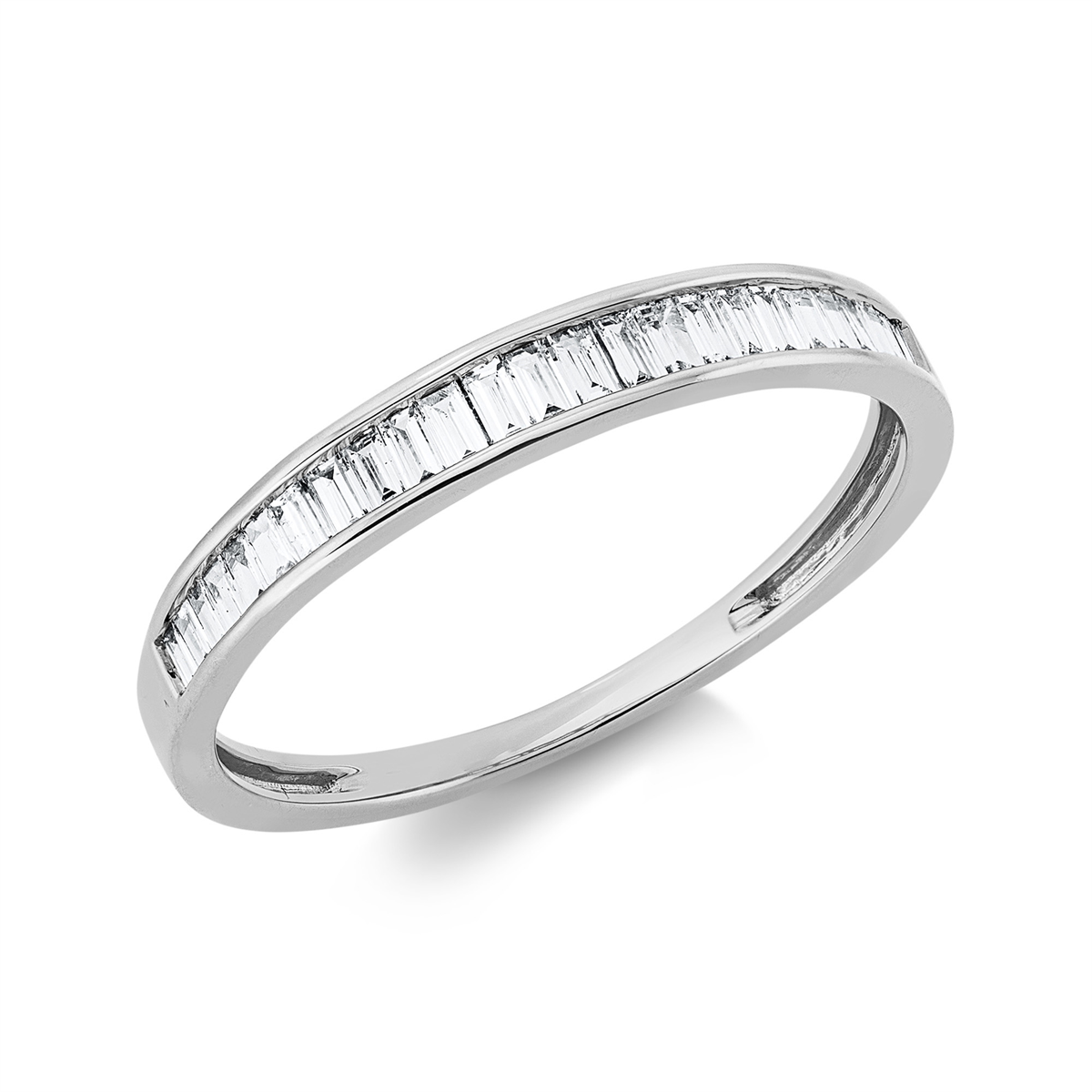 baguette baguette ring in white gold