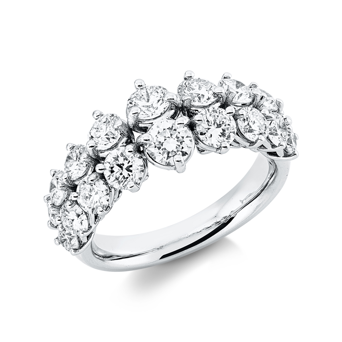 diamond full cut exclusive ring in white gold
